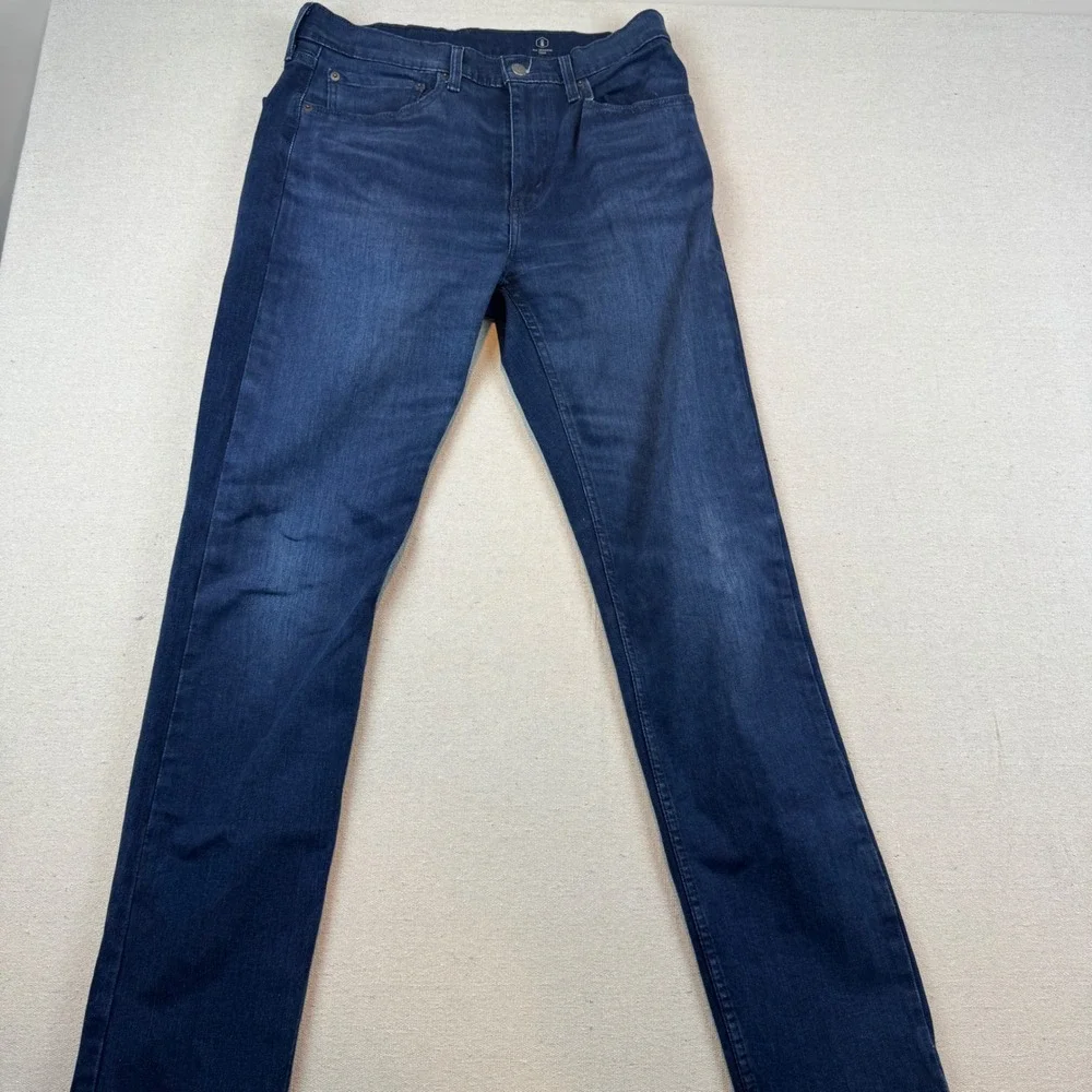 Levis 502 Regular Taper Jeans Mens 34x34 Dark Wash All Seasons Tech Blue Denim
